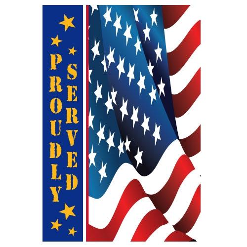 Proudly Served American Flag Design