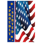 Proudly Served American Flag Design