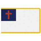 Christian Flag with Yellow Trim
