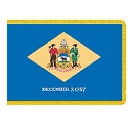 Delaware state flag with date