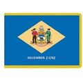 Delaware state flag with date