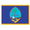 Guam flag with palm tree sailboat