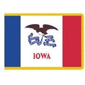 Iowa state flag with eagle emblem