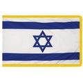 Israel flag with yellow trim
