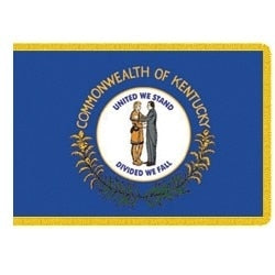 Kentucky flag with seal design