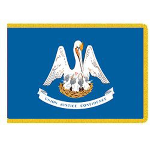 indoor Louisiana flag