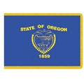 Oregon state flag blue background