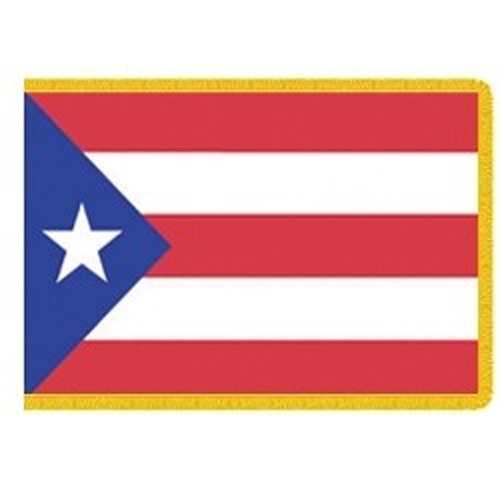 Puerto Rico flag with yellow border