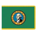 Washington state flag with seal