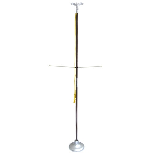 silver indoor flagpole set