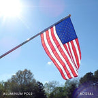 American flag on aluminum pole