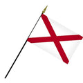 Alabama state flag on a pole