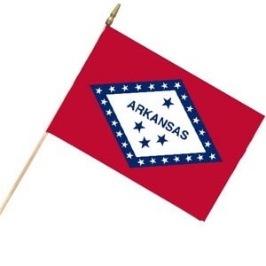 Arkansas Flag on a stick