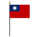 Taiwan flag with sun and red field