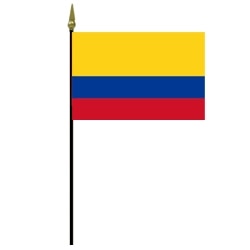 Colombian flag with colors yellow b