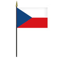 Czech Republic flag on pole