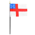 flag with red cross and blue field