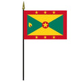 Grenada flag with golden stars