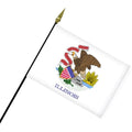 Illinois state flag with eagle