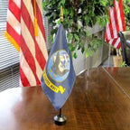 navy flag on conference table
