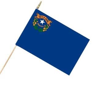 Nevada state flag on stick