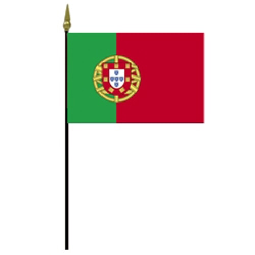 Portugal national flag on pole
