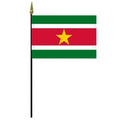 Suriname flag with star design