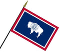 Wyoming state flag with bison