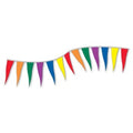 colorful pennant banners waving