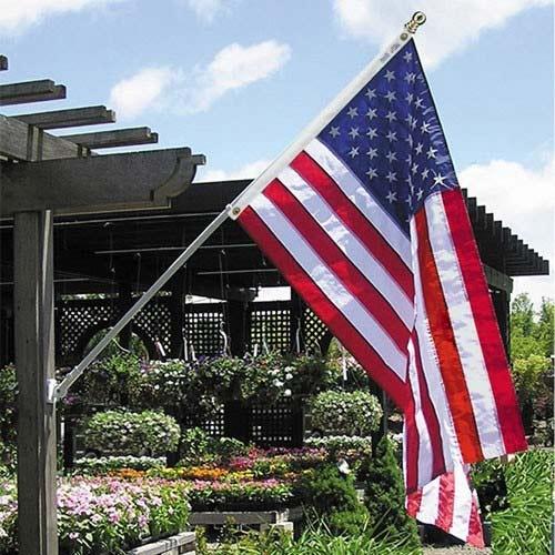 nyl-glo flag on outrigger flagpole