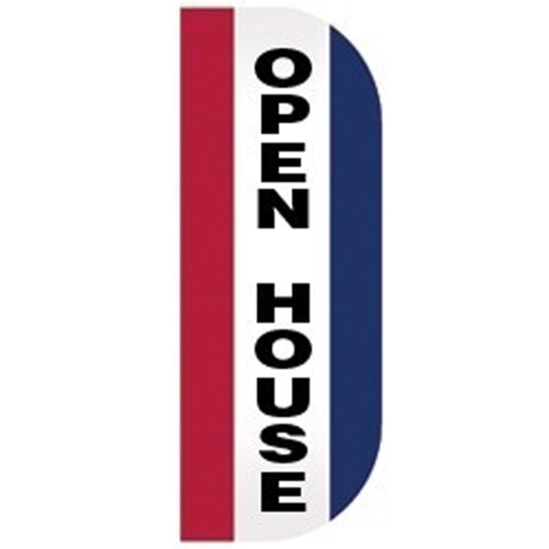 open house banner red white blue