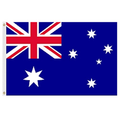 Australia flag with stars and cross