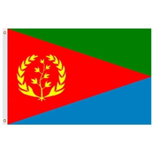 Eritrean flag with laurel branch