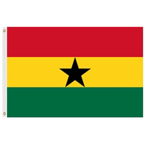 flag of Ghana red yellow green