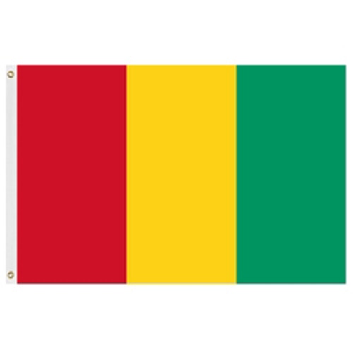 flag of Guinea red yellow green