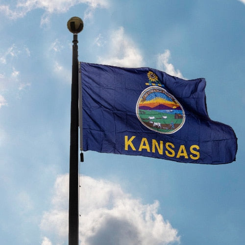 Kansas outdoor flag display