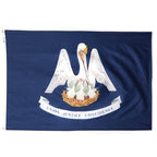 Louisiana state flag with pelican