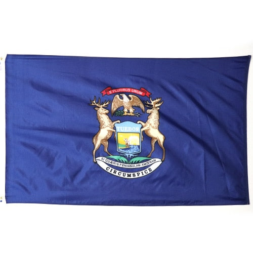 Outdoor Michigan State Flag