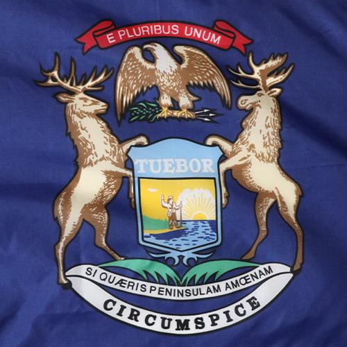 Outdoor Michigan State Flag Emblem