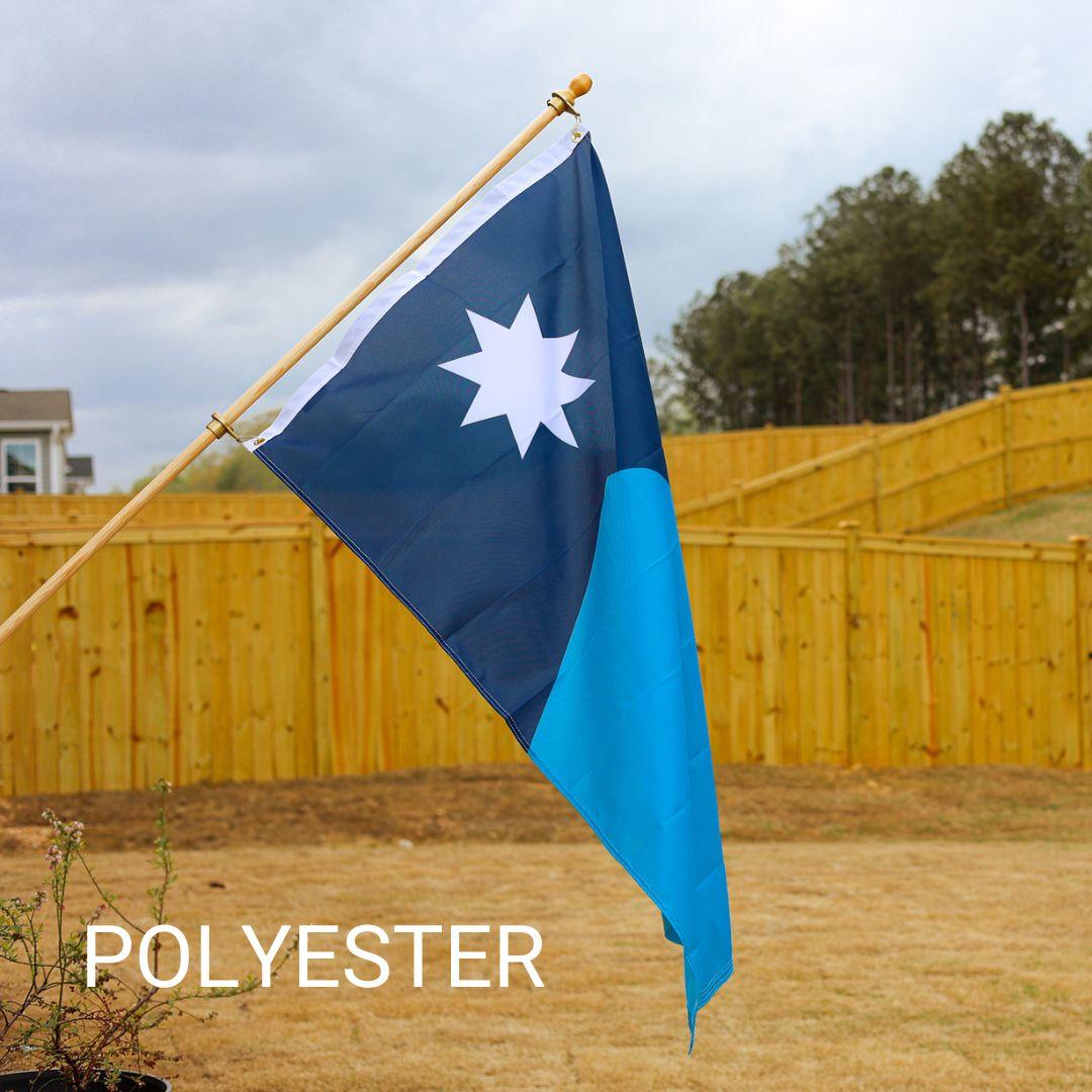 MN polyester flag on wall mount