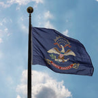 ND Flag display on a flagpole