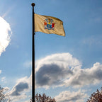 New Jersey flag display on flagpole