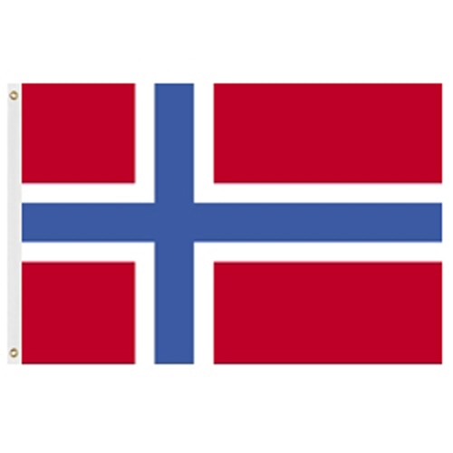 Norwegian flag red and blue design