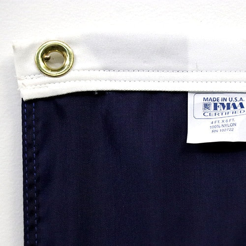 Brass grommets in the OR flag