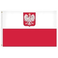 Poland flag with eagle emblem