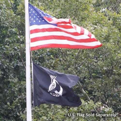 single outdoor poly pow/mia flag