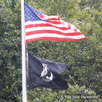 single outdoor poly pow/mia flag