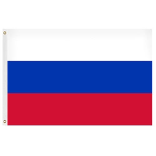 Russian flag with three horizontal