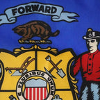 Wisconsin Flag Emblem Up Close