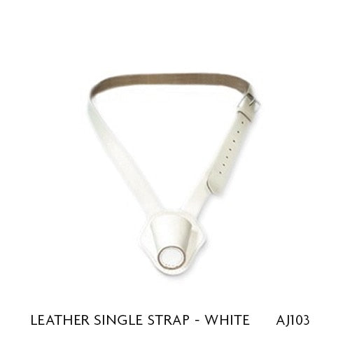 Leather single strap white